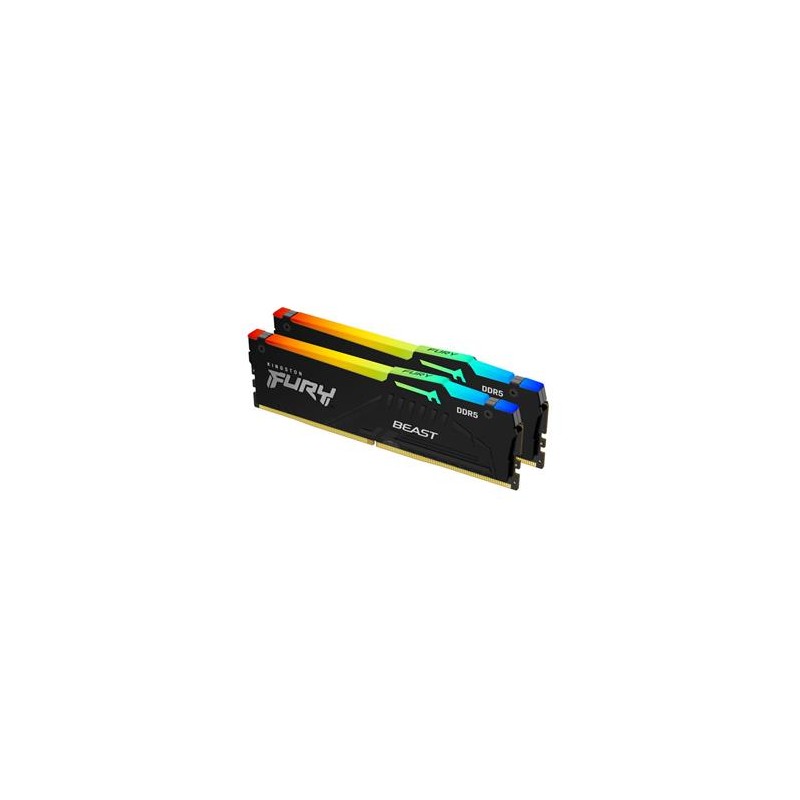 KINGSTON DIMM DDR5 64GB (Kit of 2) 5200MT/s CL40 FURY Beast RGB