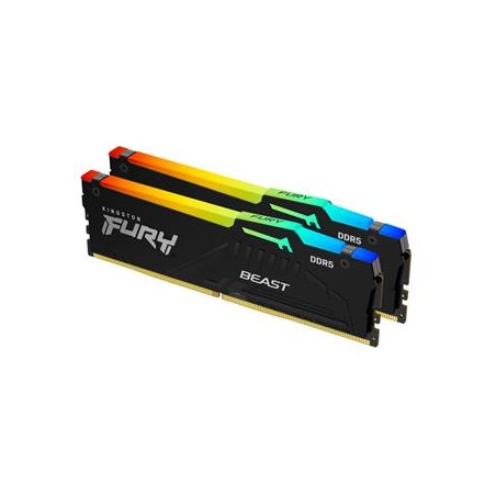 KINGSTON DIMM DDR5 64GB (Kit of 2) 5200MT/s CL40 FURY Beast RGB