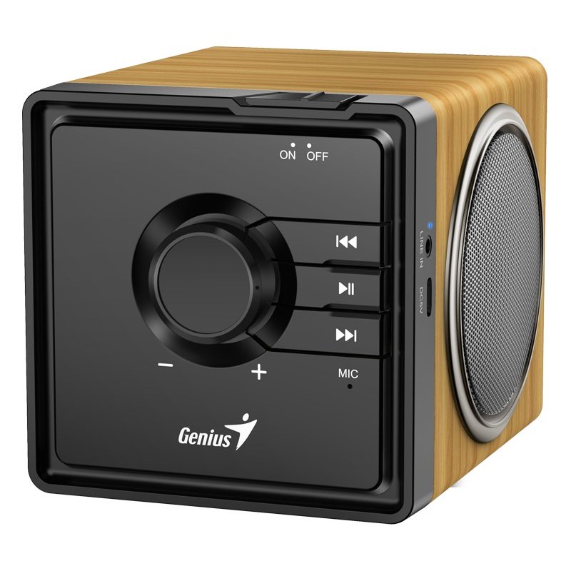 GENIUS Reproduktor SP-916BT, BT, 6W, světlé dřevo