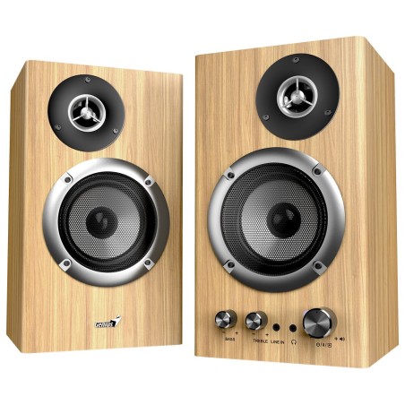 GENIUS Reproduktor SP-HF1812BT, BT, 3.5mm jack, 50W, světlé dřevo