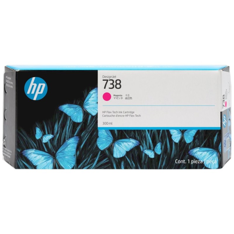 HP 738 300-ml Magenta DesignJet Ink Cartridge