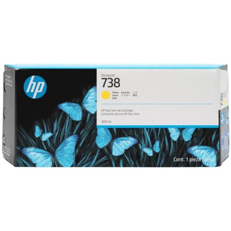 HP 738 300-ml Yellow DesignJet Ink Cartridge