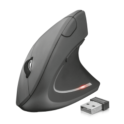 TRUST Verto/Vertikální/Optická/Pro praváky/1 600 DPI/Bezdrátová USB/Černá