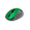 C-TECH myš WLM-02, černo-zelená, bezdrátová, 1600DPI, 6 tlačítek, USB nano receiver