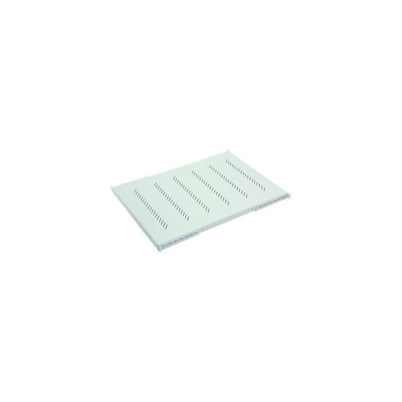 TRITON Police s perforací 19", 1U/750mm, nosnost 150kg, černá