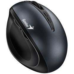 Genius Ergo 8300S/Vertikální/Optická/Pro praváky/1 600 DPI/Bezdrátová USB/Černá-šedá