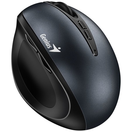 Genius Ergo 8300S/Vertikální/Optická/Pro praváky/1 600 DPI/Bezdrátová USB/Černá-šedá