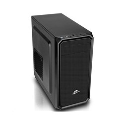EVOLVEO Shaw 2, case mATX, 1x 120 mm ventilátor, přední mesh panel, prachový filtr, bez zdroje, černá