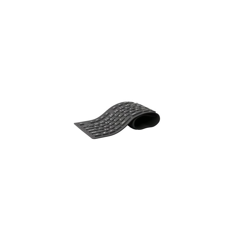 C-TECH klávesnice FK-01, gelová, flexibilní, černá, USB, CZ/SK