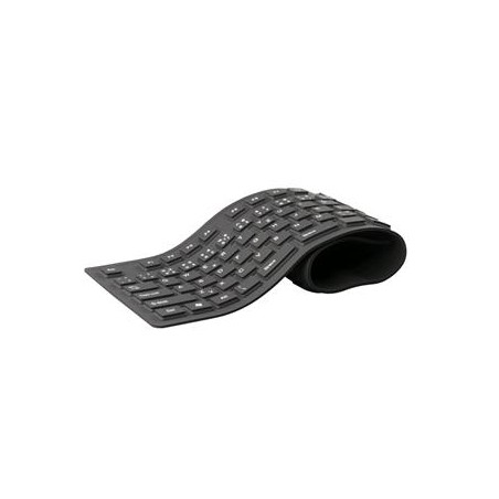 C-TECH klávesnice FK-01, gelová, flexibilní, černá, USB, CZ/SK