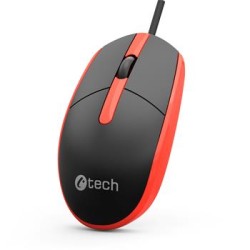 C-TECH Myš WM-10, černo/červená, USB