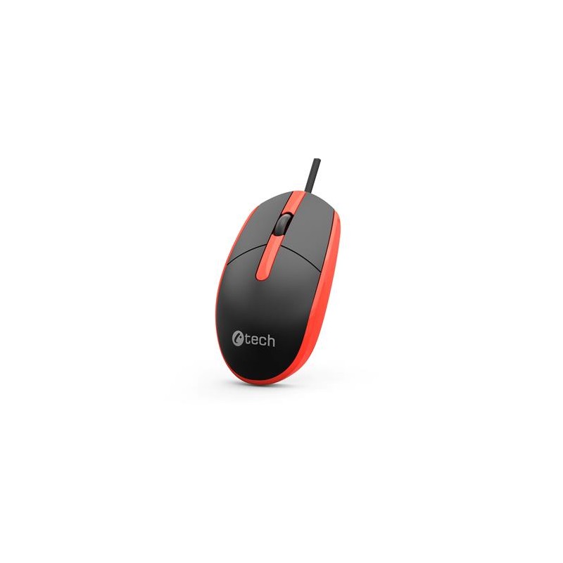 C-TECH Myš WM-10, černo/červená, USB