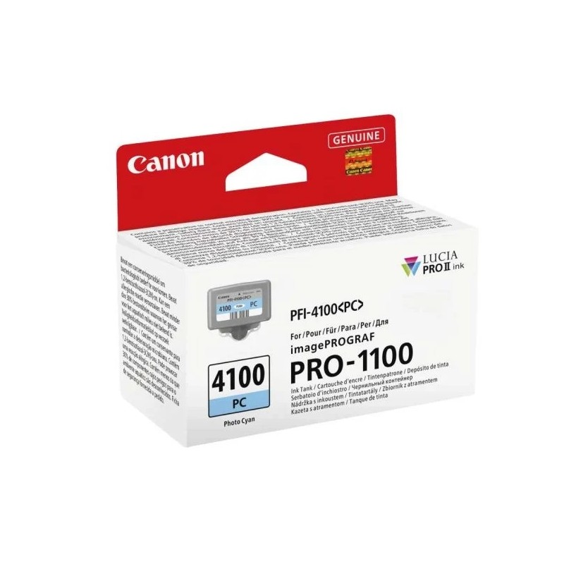 CANON Zásobník inkoustu PFI-4100 pro imagePROGRAF PRO-1100, Photo cyan (80ml)