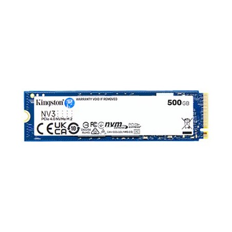 Kingston SSD 500GB NV3, M.2 2280, NVMe PCIe Gen4x4, (R: 5000MB/s W: 3000MB/s)