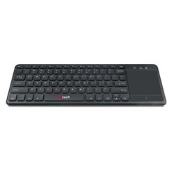 C-TECH klávesnice WLTK-01, bezdrátová s touchpadem, černá, USB