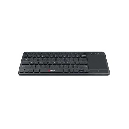 C-TECH klávesnice WLTK-01, bezdrátová s touchpadem, černá, USB