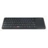 C-TECH klávesnice WLTK-01, bezdrátová s touchpadem, černá, USB