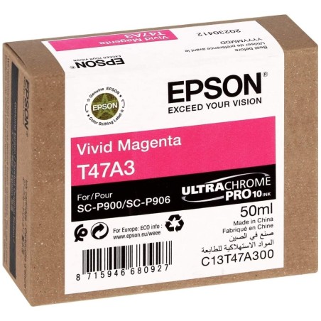 EPSON ink Singlepack Vivid Magenta T47A3 UltraChrome Pro 10 ink 50ml