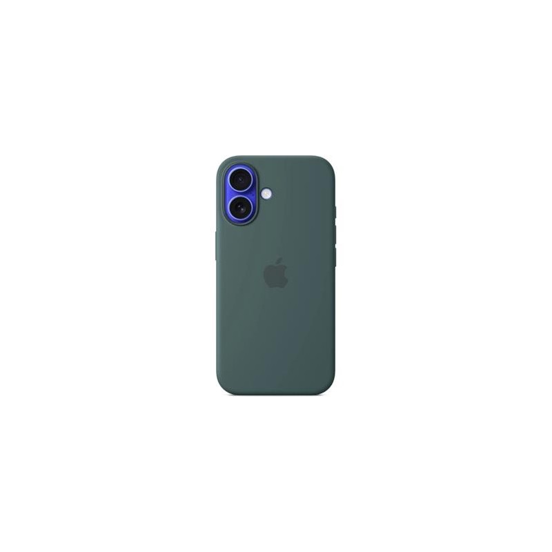 iPhone 16 Plus Silicone Case with MS - Lake Green