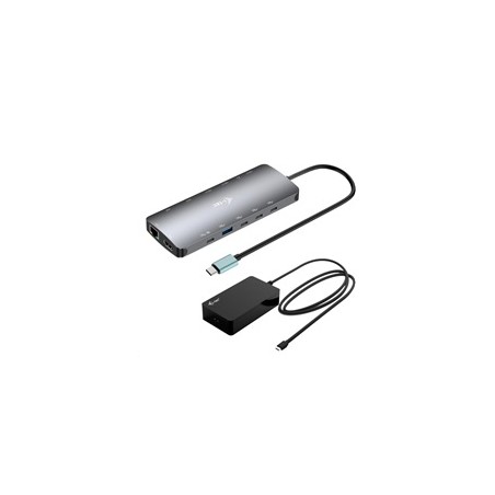 i-tec USB-C Metal Nano 3x Display Dock, 2x HDMI 1x USB-C video,PD 140W + Universal Charger 140 W