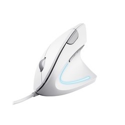TRUST vertikální myš Verto ergonomická myš, USB, bílá