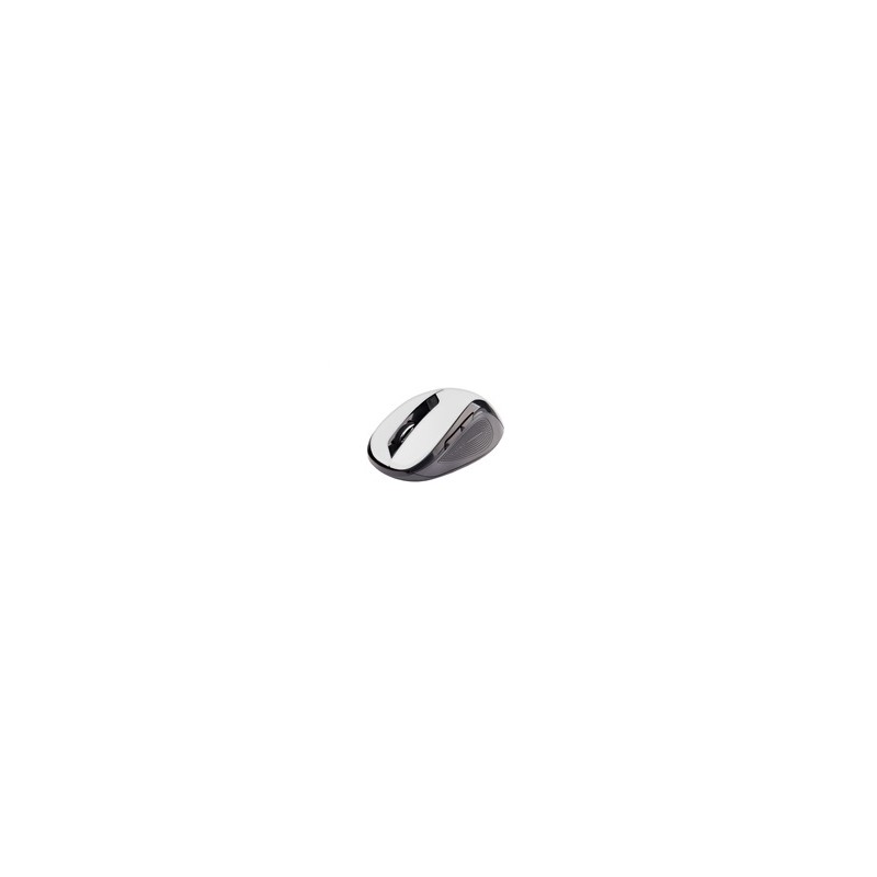 C-TECH myš WLM-02, černo-bílá, bezdrátová, 1600DPI, 6 tlačítek, USB nano receiver