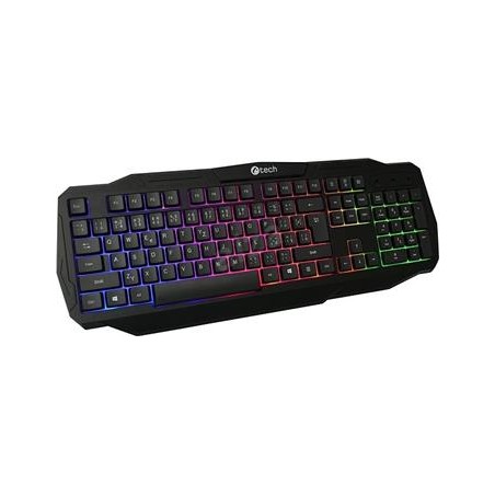 C-TECH klávesnice Arcus (GKB-15), casual gaming, CZ/SK, duhové podsvícení, USB