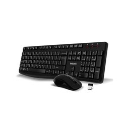 EVOLVEO Set klávesnice a myši K1050, Bezhrátové 2.4GHz, US INTL, černá