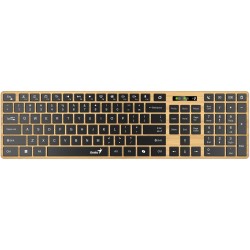 GENIUS Klávesnice Slimstar 7250BT, membránová, bezdrátová, béžová-černá