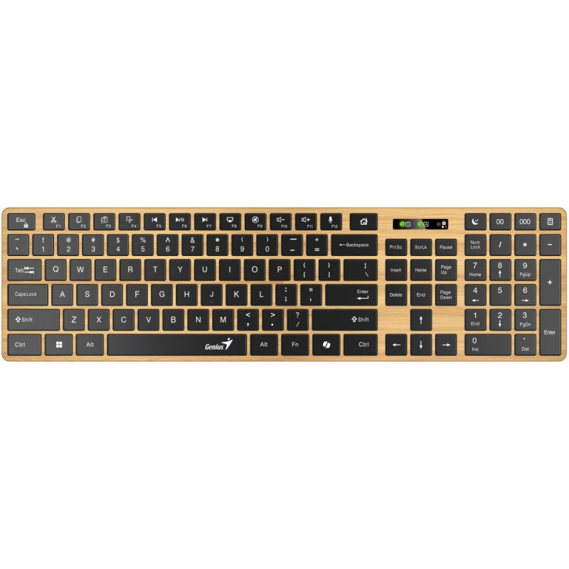 GENIUS Klávesnice Slimstar 7250BT, membránová, bezdrátová, béžová-černá
