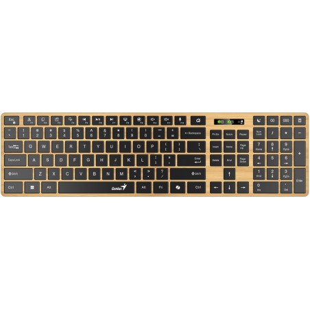 GENIUS Klávesnice Slimstar 7250BT, membránová, bezdrátová, béžová-černá
