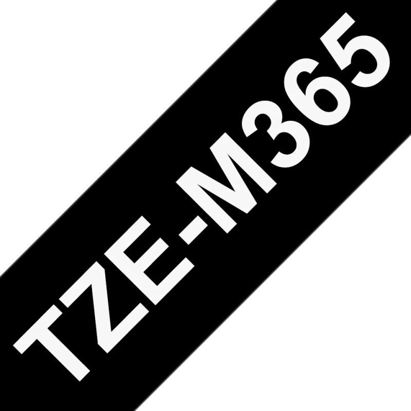 Brother originální páska do tiskárny štítků, Brother, TZE-M365, bílý tisk/černý matný podklad, laminovaná, 8m, 36mm