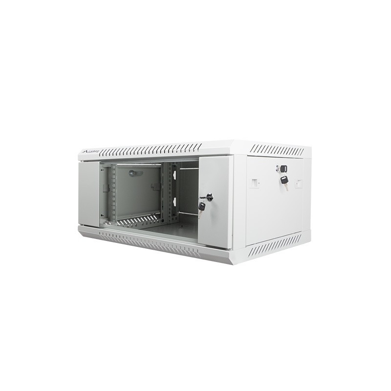 Nástěnný rack 19'' 4U 600X450mm šedý flat pack
