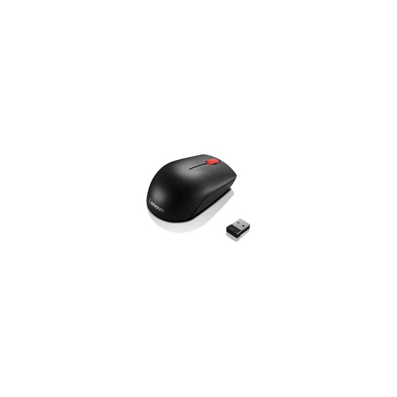 LENOVO myš bezdrátová Essential Compact Wireless Mouse - 1000 DPI, Optical, USB, 3 tlačítka, černá