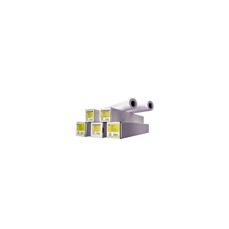 HP Bright White Inkjet Paper, 119 microns (4.7 mil) • 90 g/m2 (24 lbs) • 610 mm x 45.7 m , C6035A
