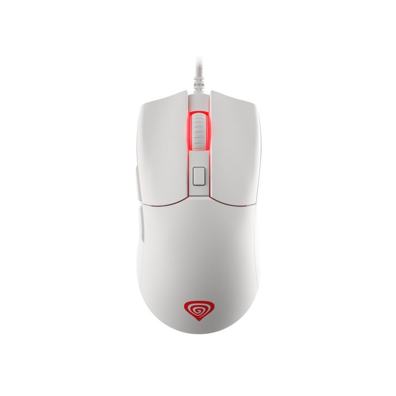 Genesis herní optická myš KRYPTON 750/RGB/8000 DPI/Herní/Optická/8 000 DPI/Drátová USB/Bílá