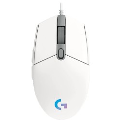 Logitech G203 Gen2/Herní/Optická/Pro praváky/8 000 DPI/Drátová USB/Bílá