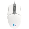 Logitech G203 Gen2/Herní/Optická/Pro praváky/8 000 DPI/Drátová USB/Bílá