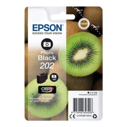 EPSON ink čer Singlepack "Kiwi" Photo Black 202 Claria Premium Ink 4,1 ml, FOTO 400 stran