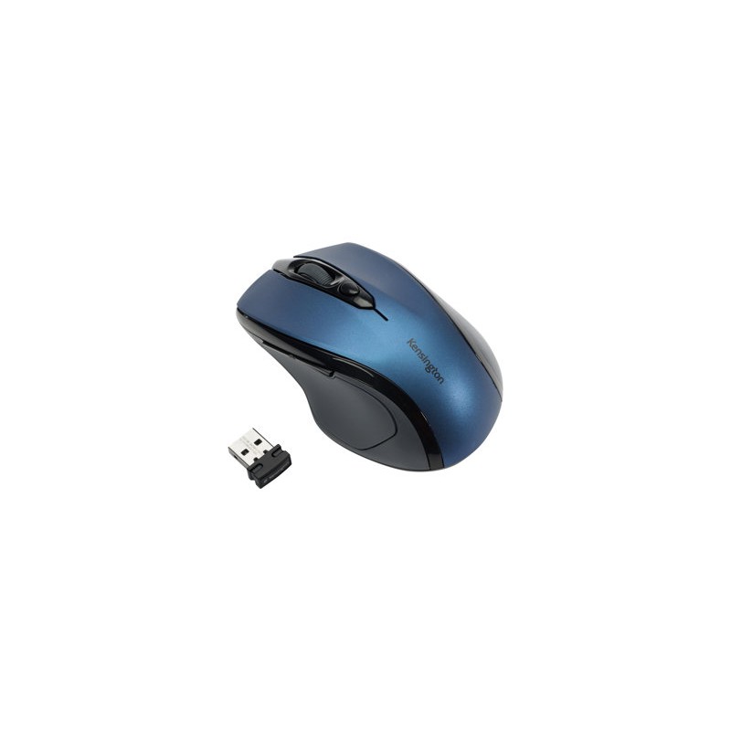 Kensington Pro Fit/Ergonomická/Optická/Pro praváky/1 600 DPI/Bezdrátová USB/Černá-modrá
