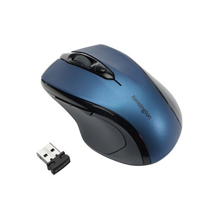 Kensington Pro Fit/Ergonomická/Optická/Pro praváky/1 600 DPI/Bezdrátová USB/Černá-modrá