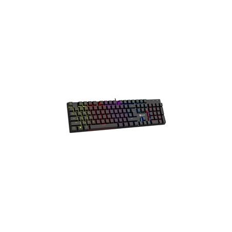 C-TECH mechanická klávesnice Morpheus, casual gaming, CZ/SK, červené spínače, RGB podsvícení, USB