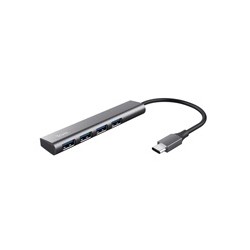 TRUST Rozbočovač Halyx Aluminium USB-C To 4 Port USB-A 3.2 Gen1 Hub