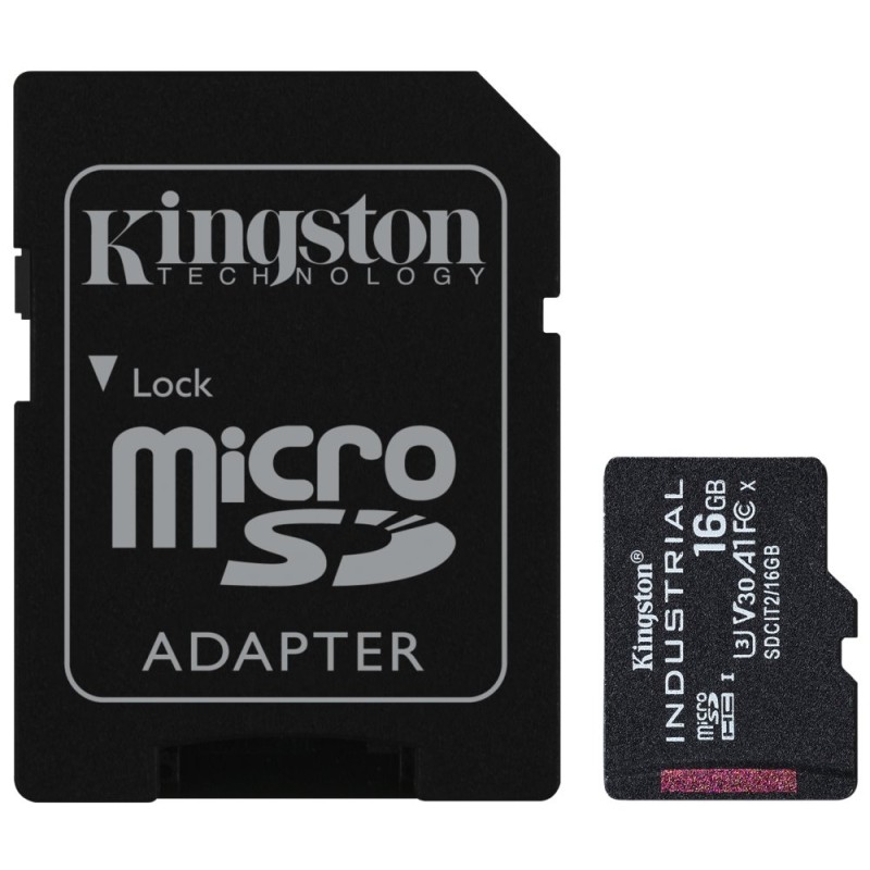 Kingston MicroSDHC karta 16GB Industrial C10 A1 pSLC Card + SD Adapter
