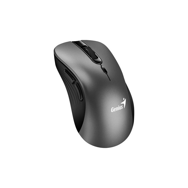 Genius Ergo 8100S/Ergonomická/Optická/Pro praváky/1 600 DPI/Bezdrátová USB/Černá-šedá