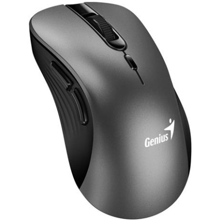 Genius Ergo 8100S/Ergonomická/Optická/Pro praváky/1 600 DPI/Bezdrátová USB/Černá-šedá