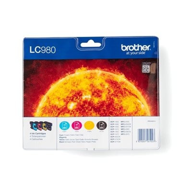 LC-980 VALBP (inkoust multipack-černá+tři barvy)