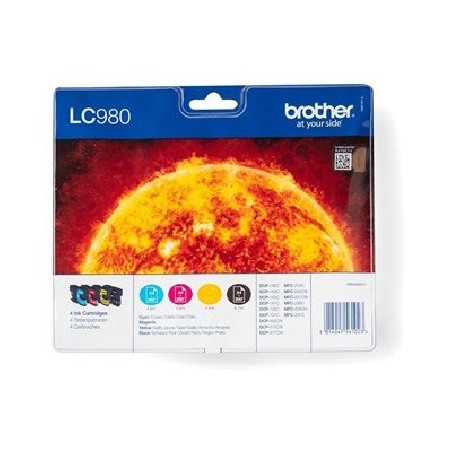 LC-980 VALBP (inkoust multipack-černá+tři barvy)