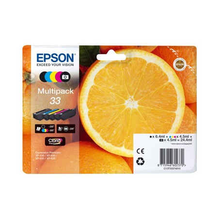 EPSON ink Multipack "Pomeranč" 5-colours 33 Claria Premium Ink