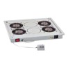 TRITON Ventilační jednotka horní (spodní), 4 ventilátory-230V/60W, termostat, šedá